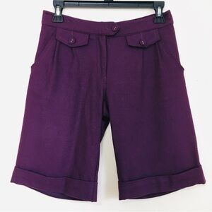Vintage 90's Purple Wool blend 10 inches Suit short